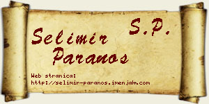 Selimir Paranos vizit kartica